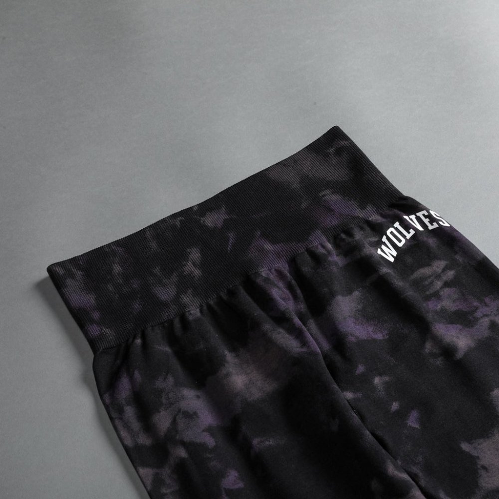 BIG WOLF LOYALTY "EVERSON SEAMLESS" LEGGINGS IN BIG PURPLE NIGHT MARBLE